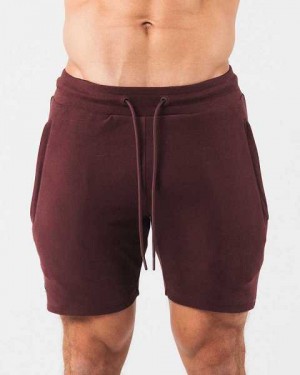 Red Men's Alphalete Identity 6” Shorts | UAE-801624