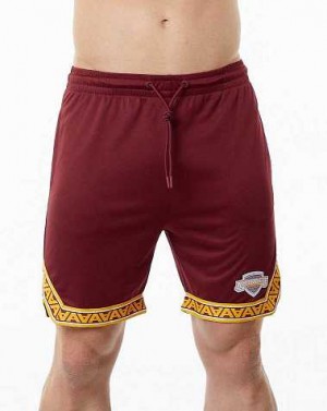 Red Men's Alphalete Varsity Basketball 9" Shorts | UAE-069415