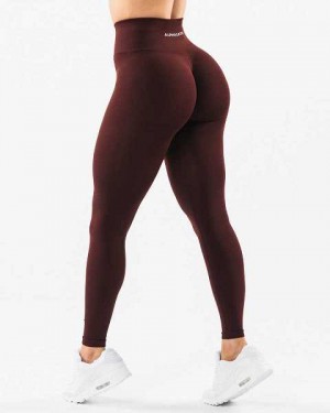 Red Women's Alphalete Amplify Leggings | UAE-380145