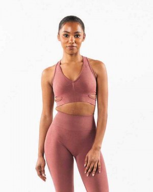 Red Women's Alphalete Stratus Sports Bra | UAE-804579