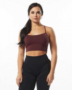 Red Women's Alphalete Ultrasoft Camisole Tanks | UAE-817540