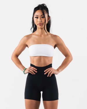 White Women's Alphalete Aura Bandeau | UAE-734102