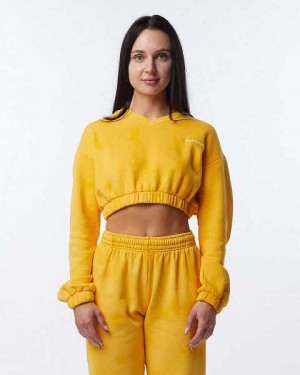 Yellow Women's Alphalete HCTS Sweater | UAE-417389