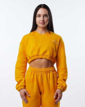 Yellow Women's Alphalete HCTS Sweater | UAE-962537