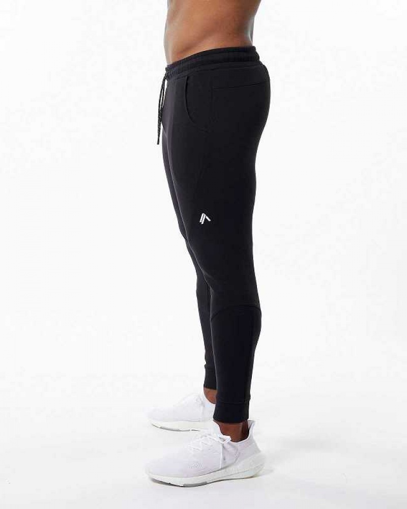 Black Men's Alphalete ELMTS Cuffed Jogger | UAE-876519