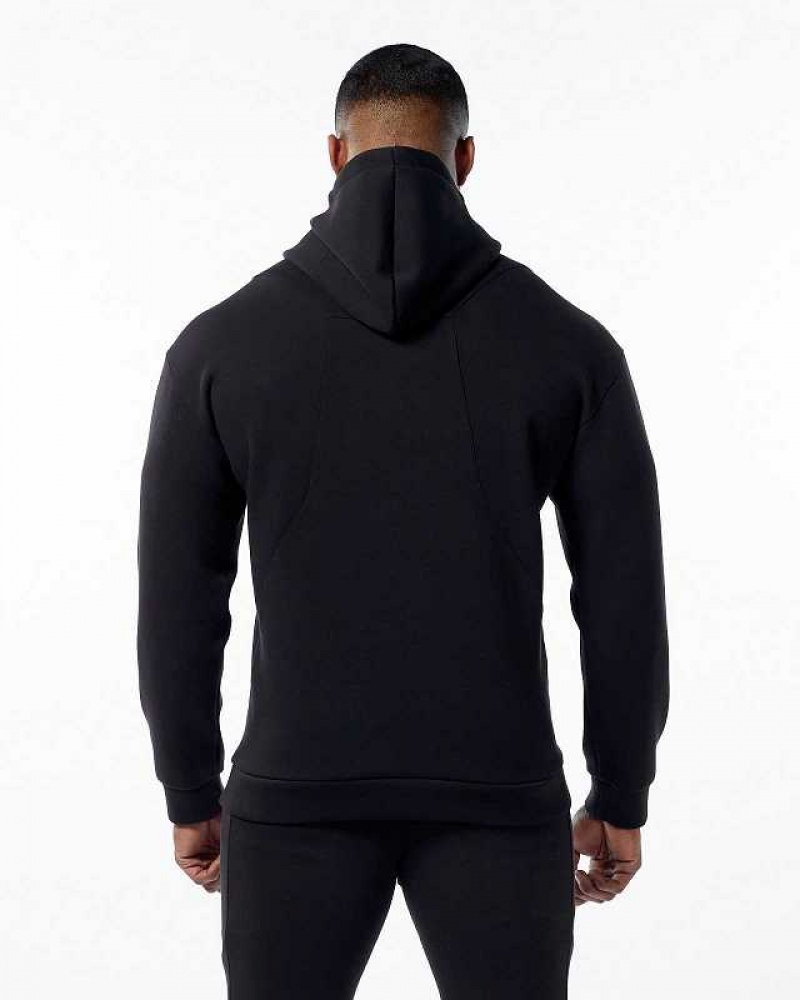 Black Men's Alphalete ELMTS Hoodie | UAE-210736