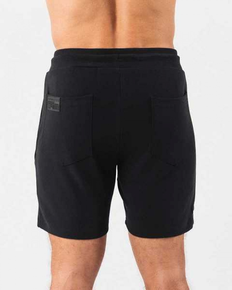 Black Men's Alphalete Identity 6” Shorts | UAE-819653