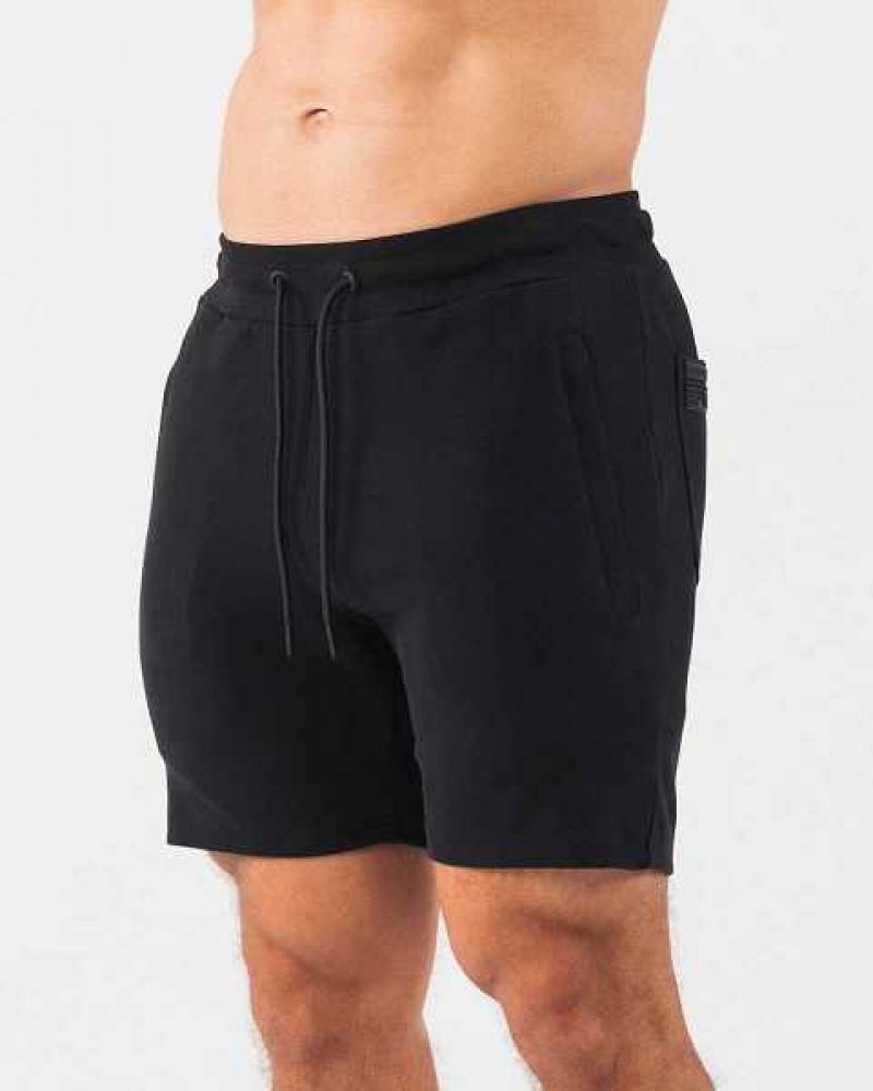 Black Men's Alphalete Identity 6” Shorts | UAE-819653