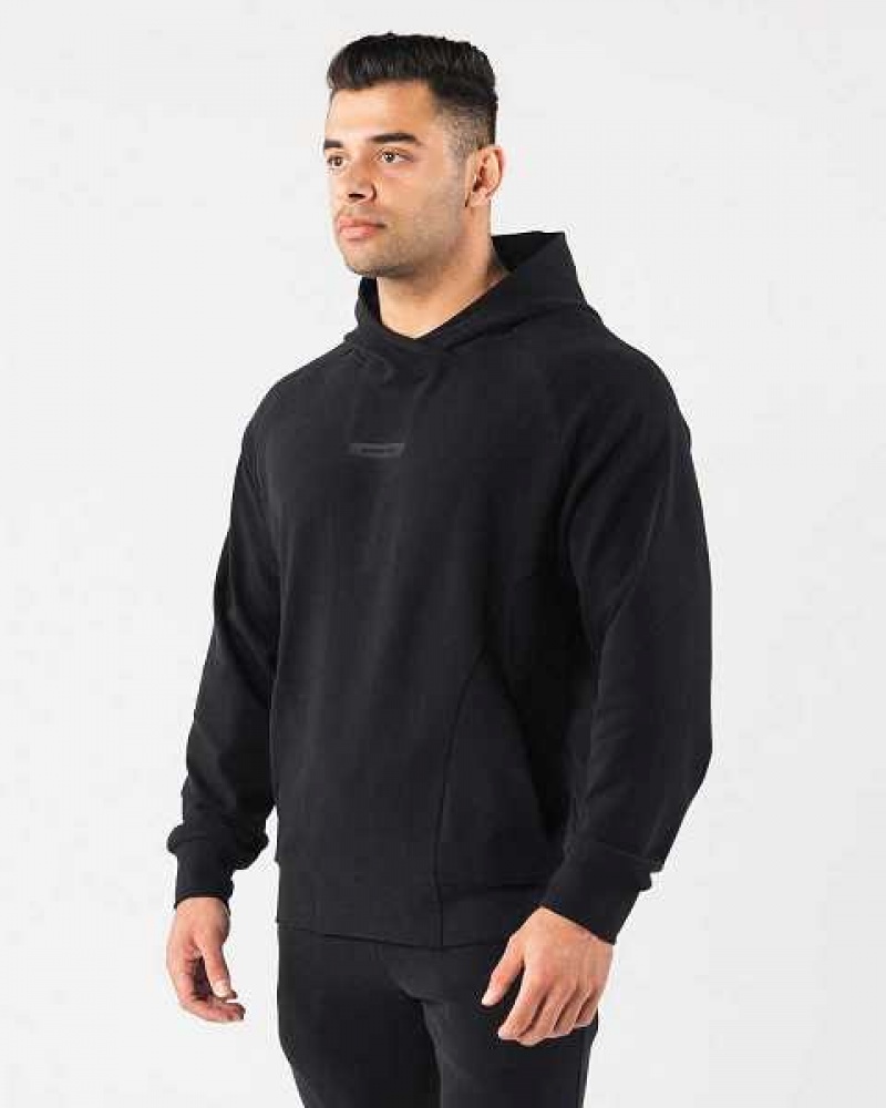 Black Men's Alphalete Identity Pro Hoodie | UAE-963801