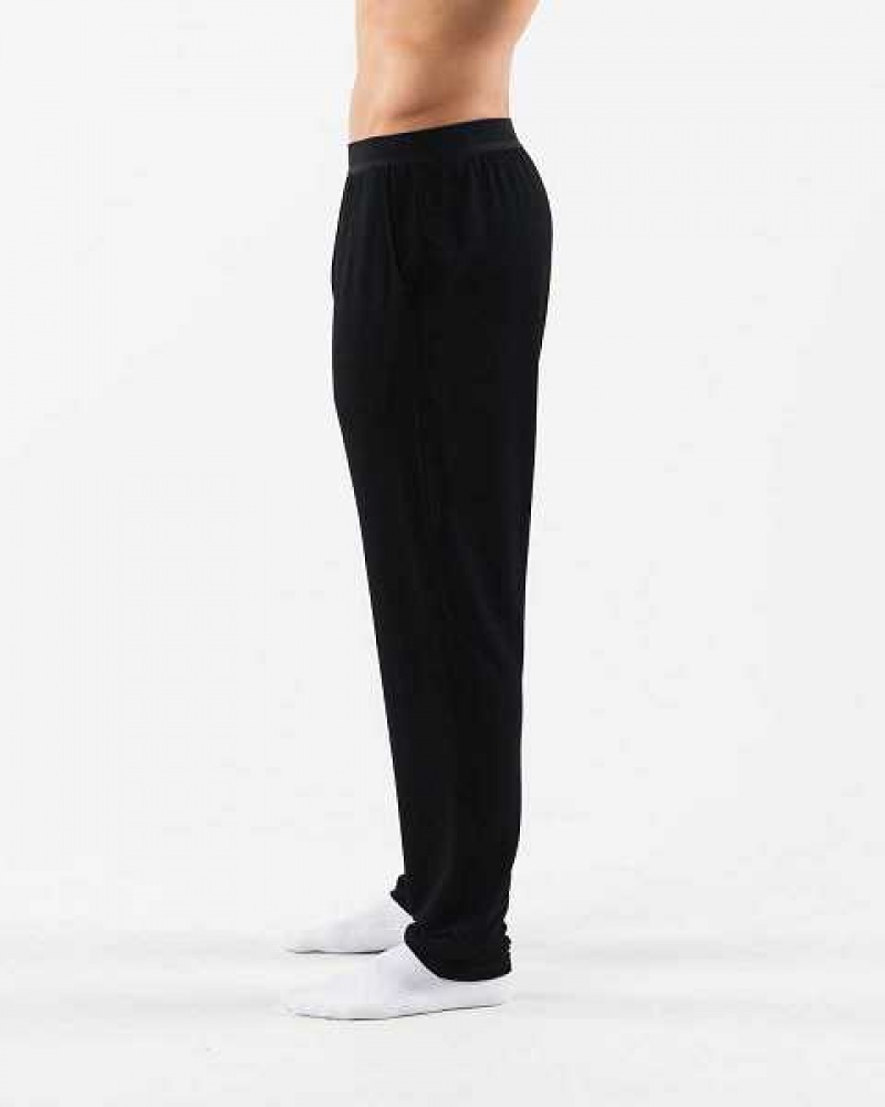 Black Men's Alphalete Lounge Jogger | UAE-710249