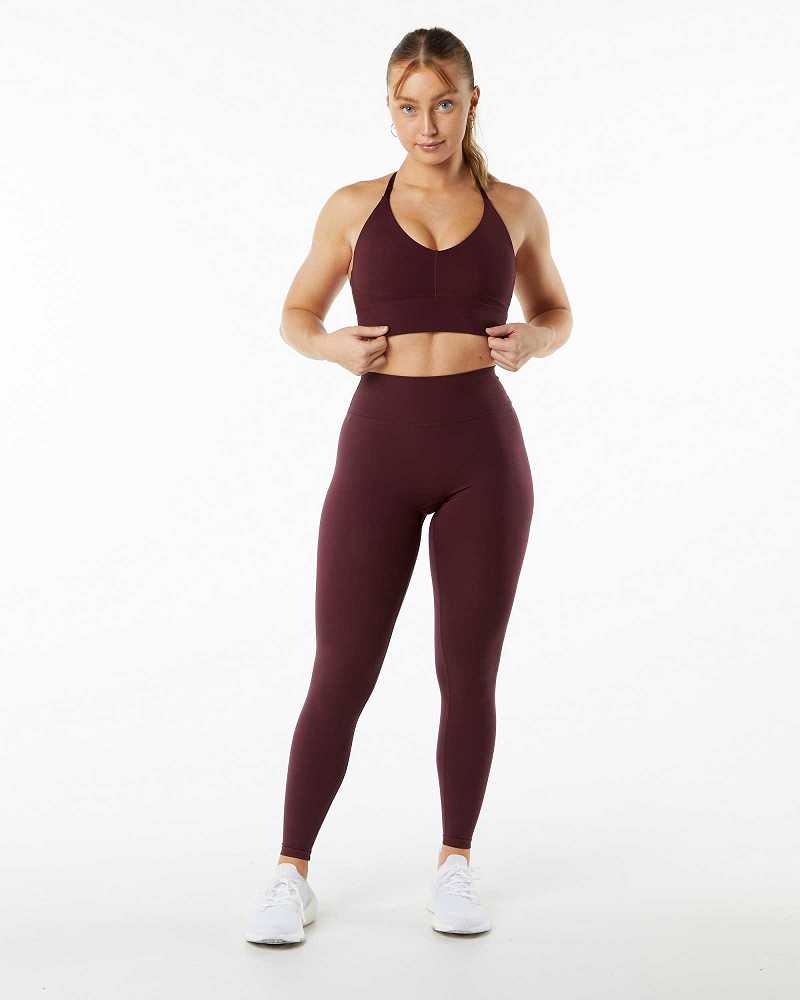 Black Pink Women's Alphalete Alphalux Wonder Leggings | UAE-102468