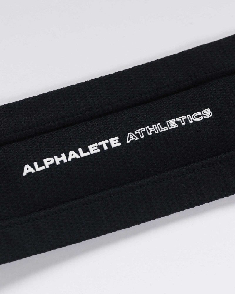 Black Unisex Alphalete AA Airtech Headband | UAE-196745