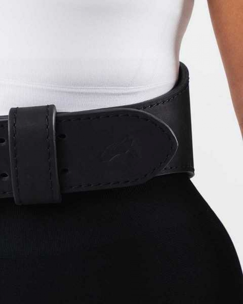 Black Unisex Alphalete Core Weightlifting Belt | UAE-650948