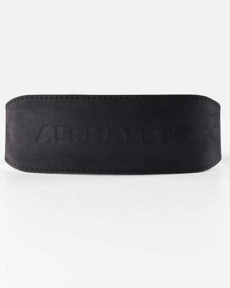 Black Unisex Alphalete Core Weightlifting Belt | UAE-650948