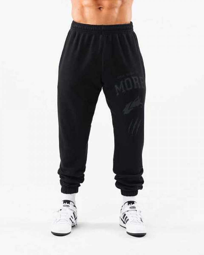 Black Unisex Alphalete Earth Dye Graphic Jogger | UAE-342506