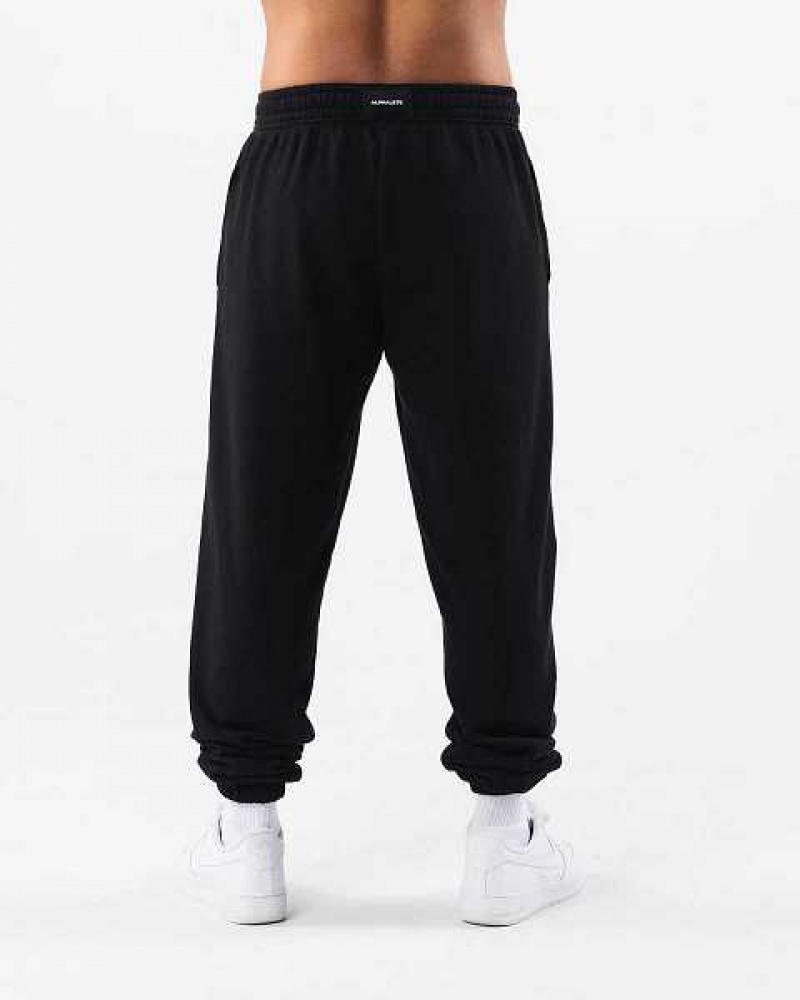 Black Unisex Alphalete Earth Dye Natural Jogger | UAE-458320