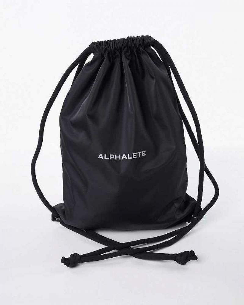 Black Unisex Alphalete Essential Bags | UAE-325794