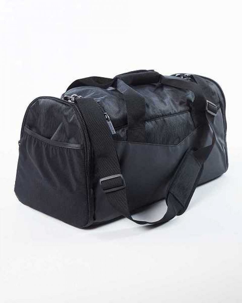 Black Unisex Alphalete Essential Duffel Bag | UAE-419803