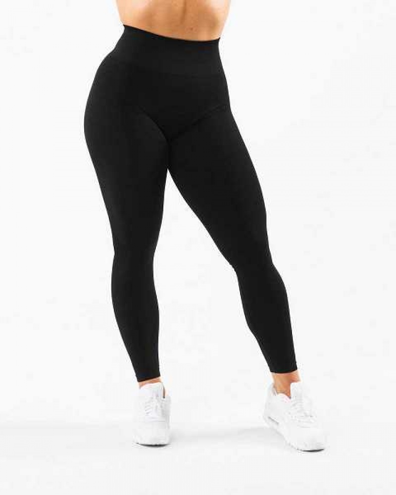 Black Women's Alphalete Amplify Leggings | UAE-609742