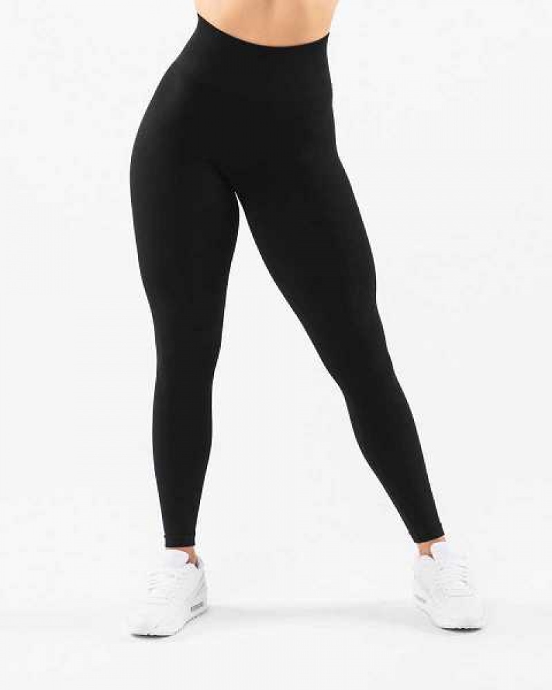 Black Women's Alphalete Amplify Leggings | UAE-601435