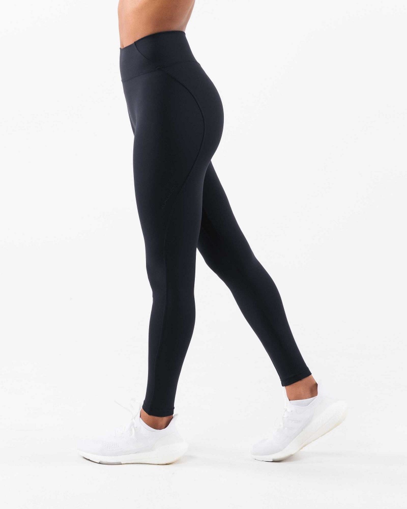 Black Women's Alphalete Aura Leggings | UAE-160824