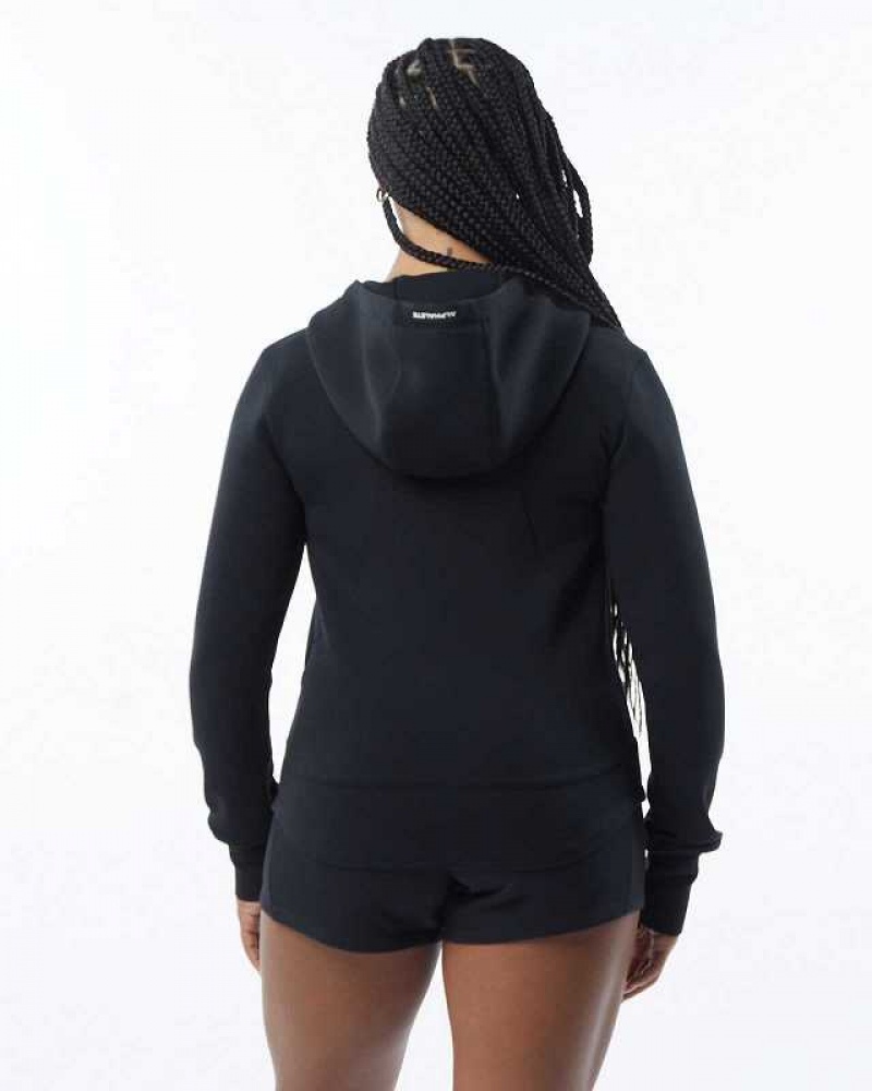 Black Women's Alphalete ELMTS Athletic Jackets | UAE-018936