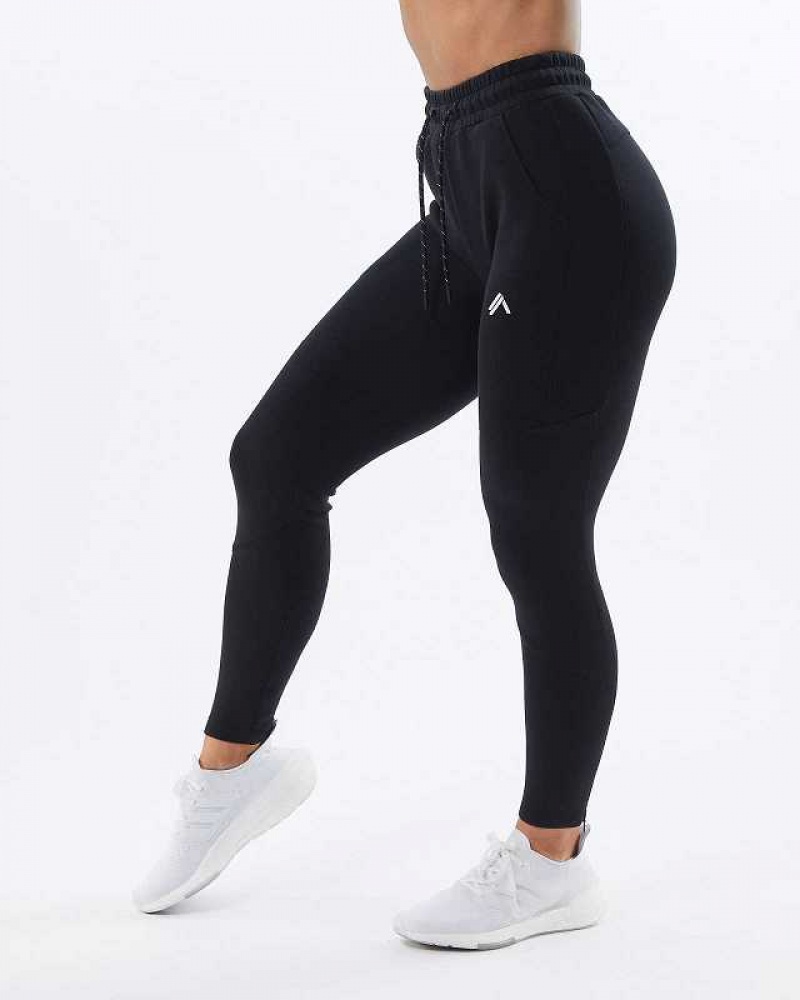 Black Women\'s Alphalete ELMTS Zip Jogger | UAE-960347