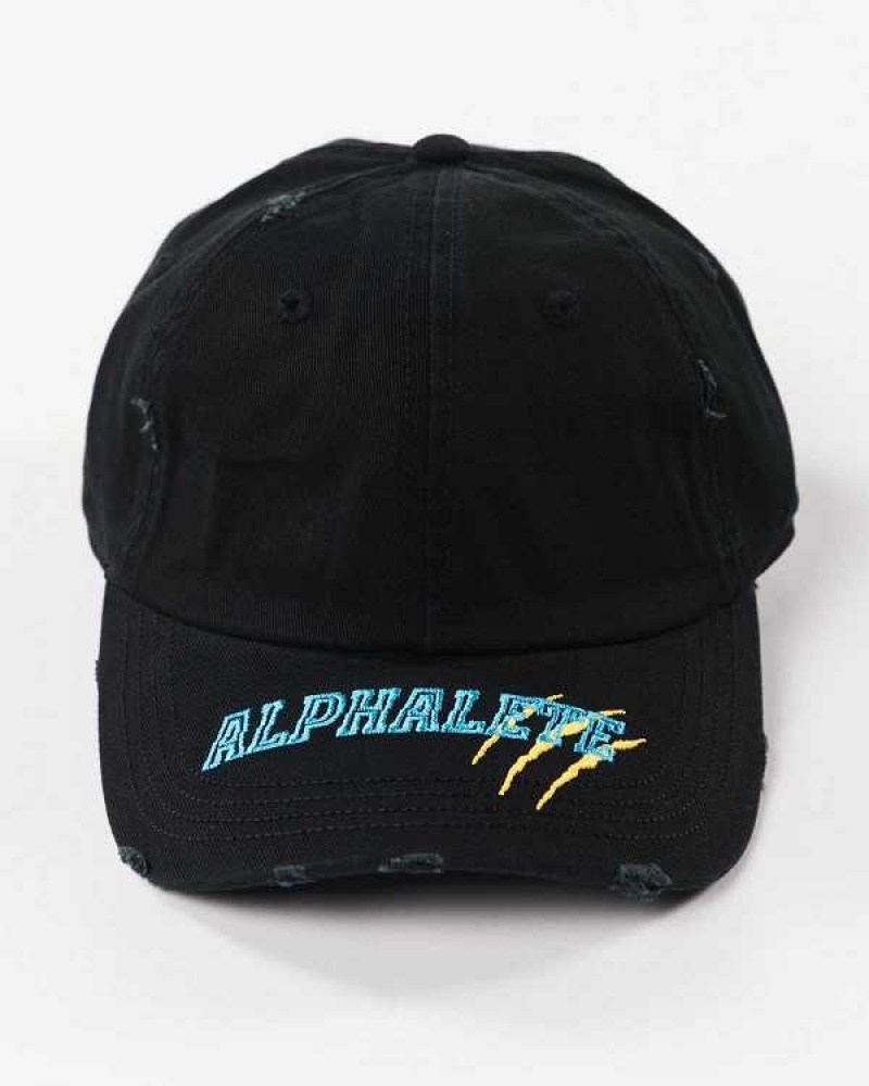 Black / Blue / Yellow Unisex Alphalete Claw Hat | UAE-038456