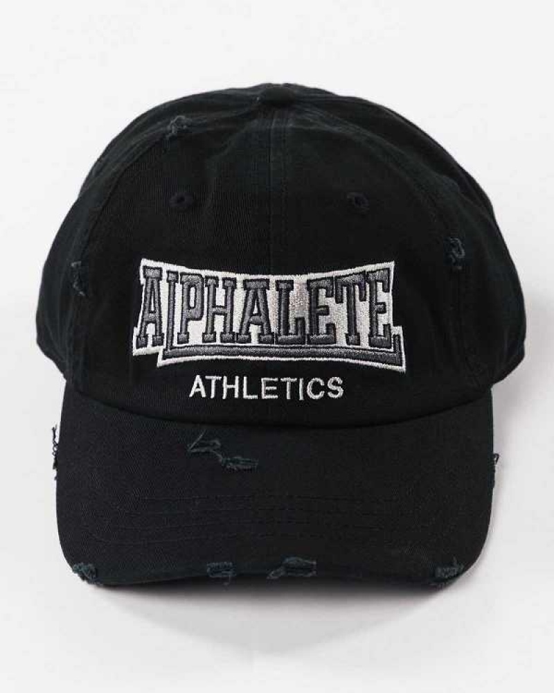 Black / Silver / White Unisex Alphalete Varsity Hat | UAE-874125