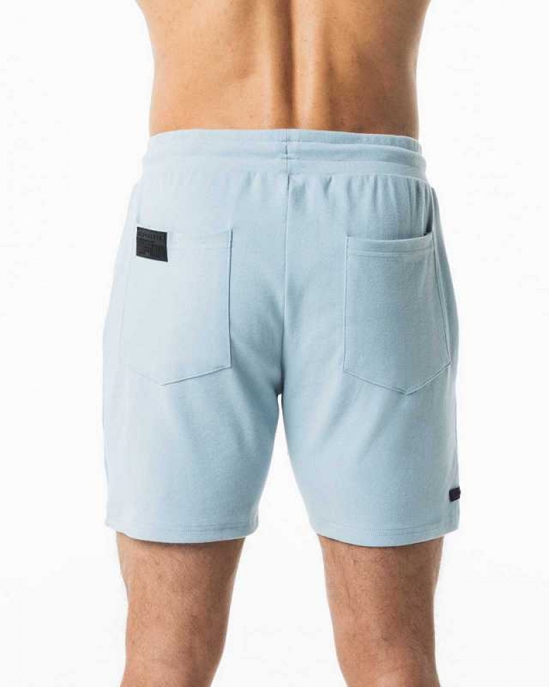 Blue Men's Alphalete Identity 6” Shorts | UAE-492786