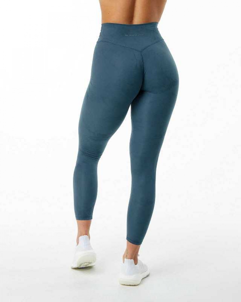 Blue Women's Alphalete Alphalux Wonder Leggings | UAE-957012