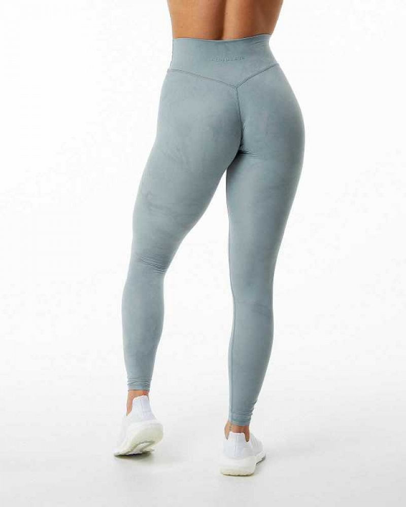 Blue Women's Alphalete Alphalux Wonder Leggings | UAE-806391