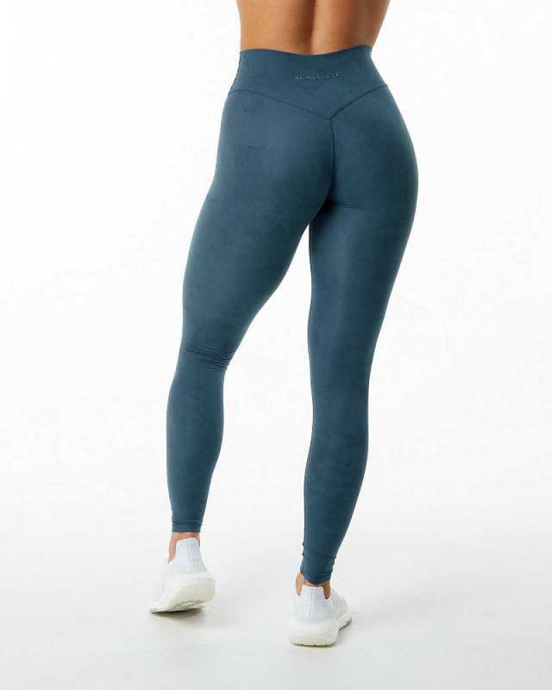 Blue Women's Alphalete Alphalux Wonder Leggings | UAE-092487