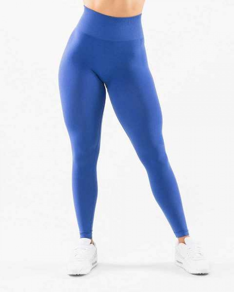 Blue Women's Alphalete Amplify Leggings | UAE-654801