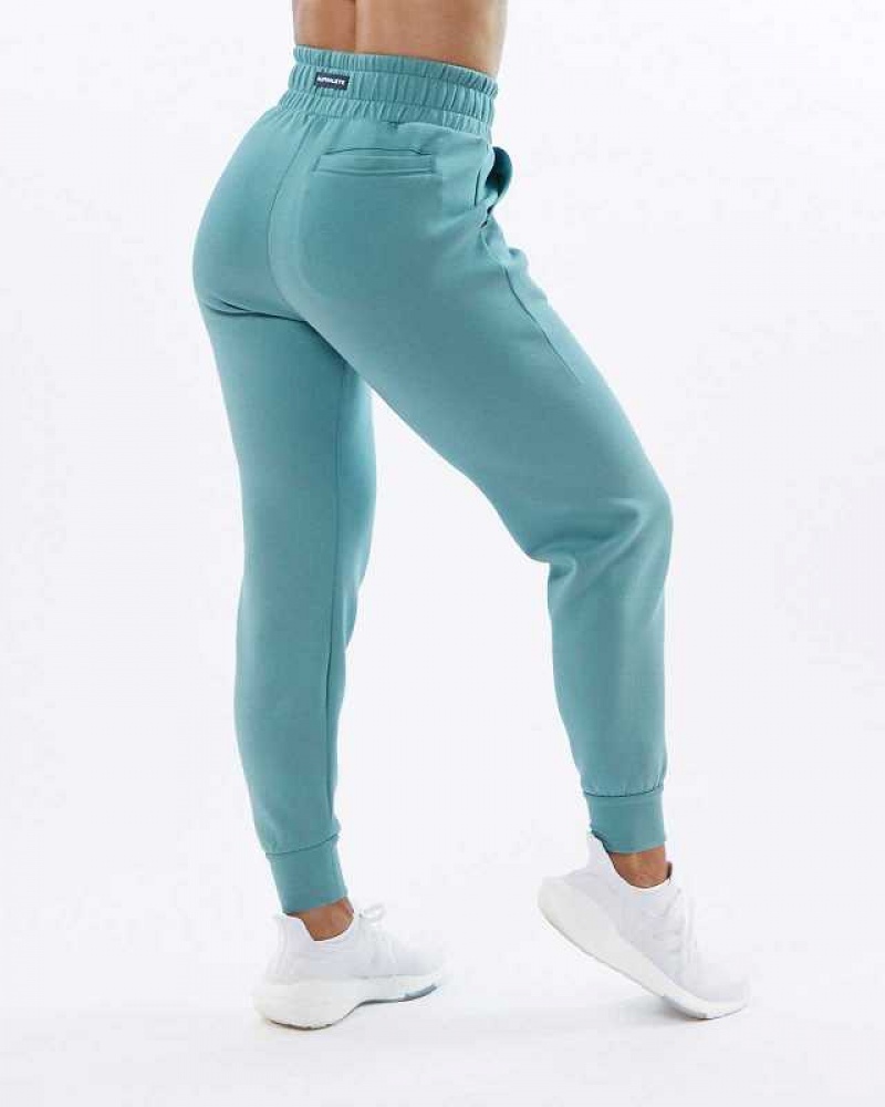 Blue Women's Alphalete ELMTS Cuffed Jogger | UAE-672308