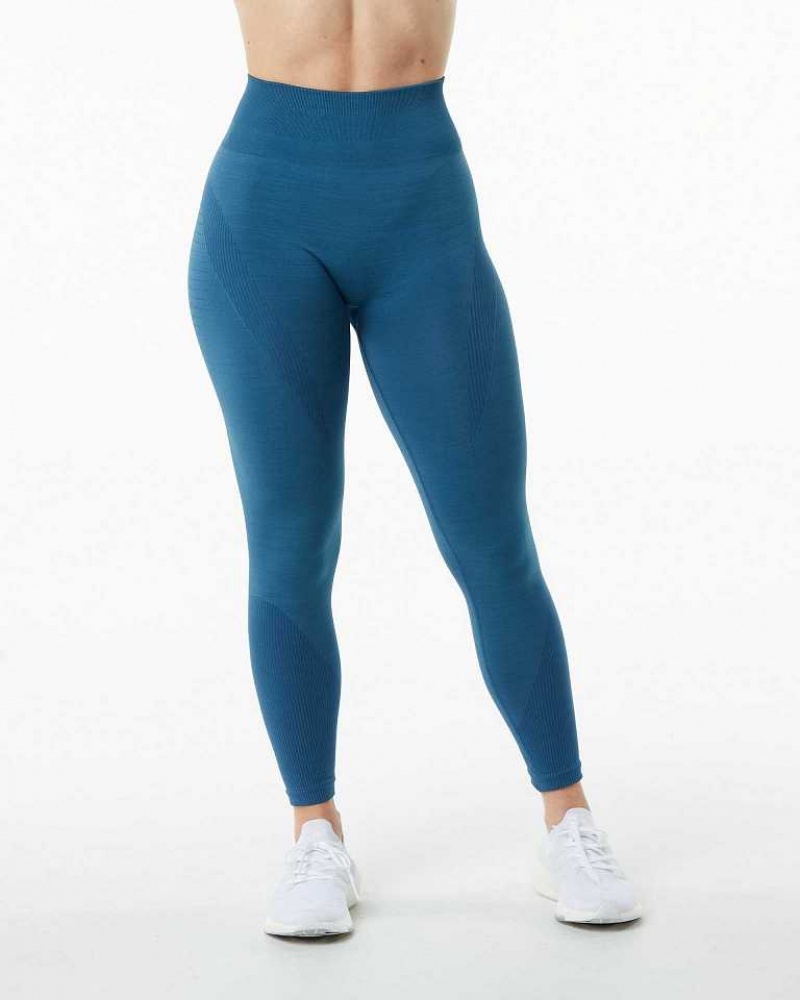 Blue Women's Alphalete Ozone Leggings | UAE-813045