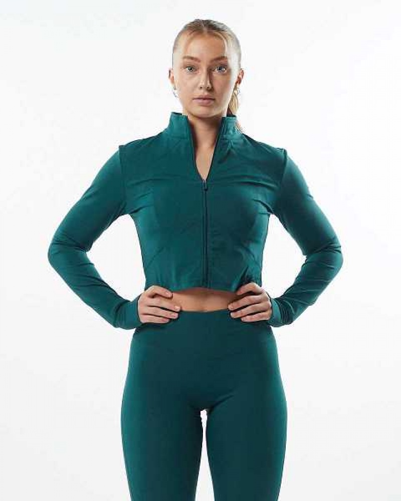 Blue Women\'s Alphalete Pulse Jackets | UAE-743281