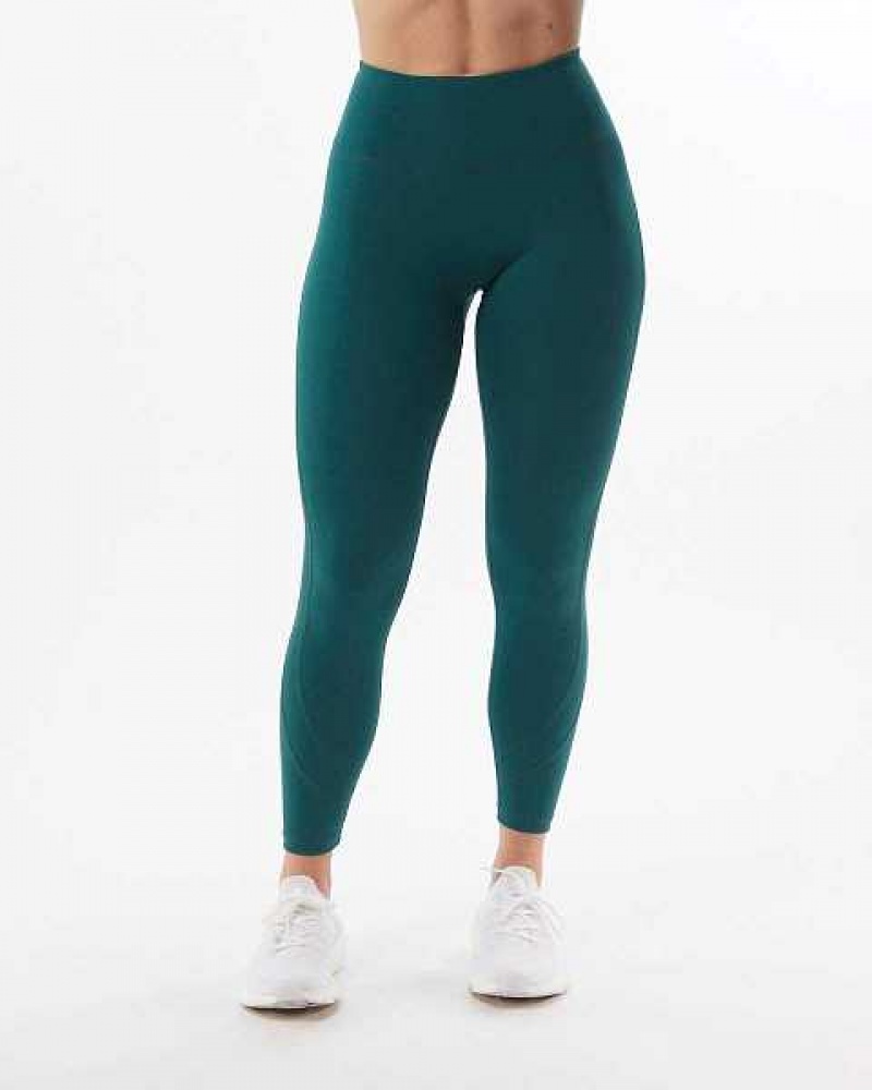 Blue Women's Alphalete Pulse Surge Leggings | UAE-872469