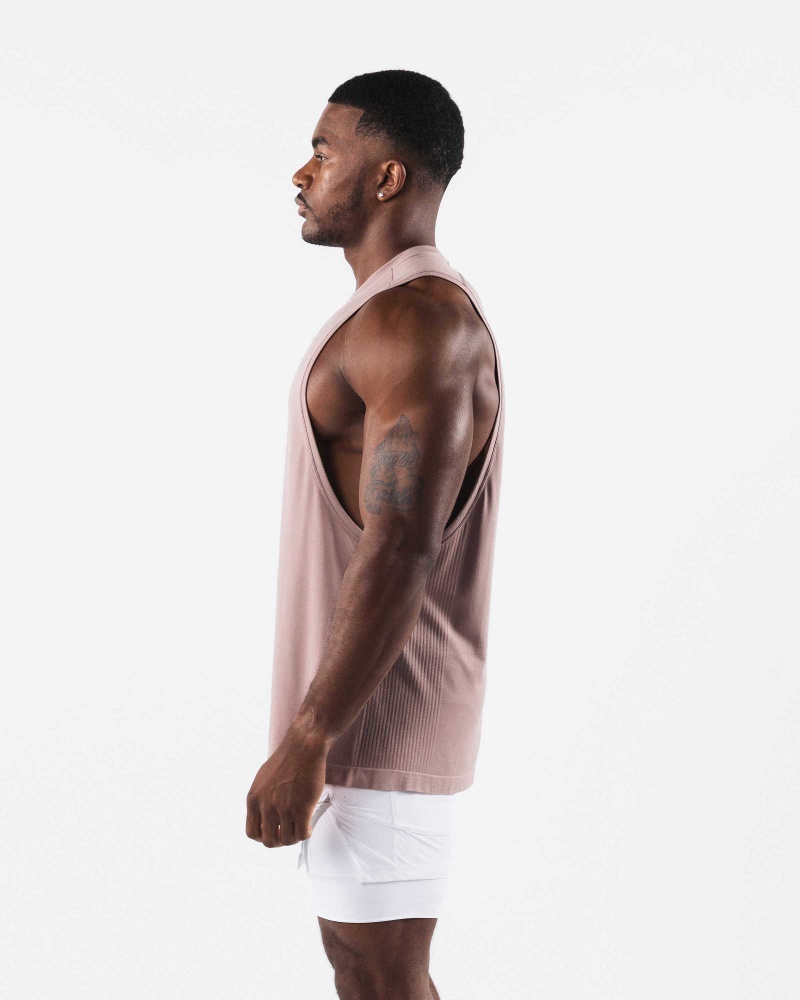 Brown Men's Alphalete AA Airtech Cutoff Tanks | UAE-951084