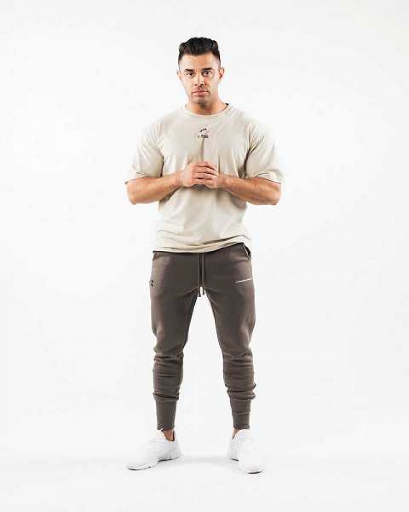 Brown Men's Alphalete Academy Club Jogger | UAE-973658