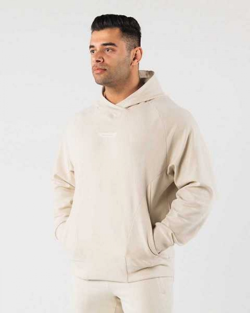 Brown Men's Alphalete Identity Pro Hoodie | UAE-803976