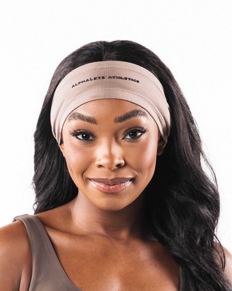 Brown Unisex Alphalete AA Airtech Headband | UAE-209417