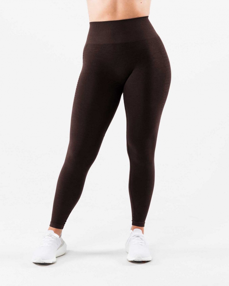 Brown Women's Alphalete Amplify Contour Leggings | UAE-912870