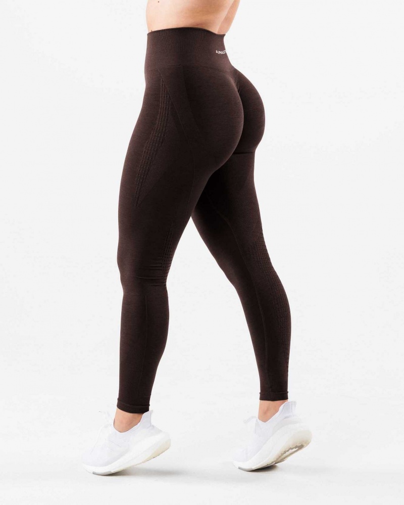 Brown Women\'s Alphalete Amplify Contour Leggings | UAE-912870