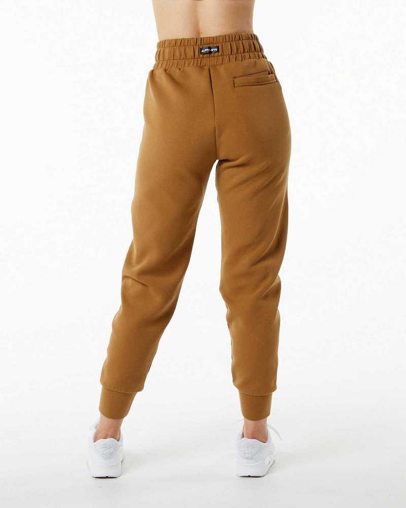 Brown Women's Alphalete ELMTS Cuffed Jogger | UAE-708451