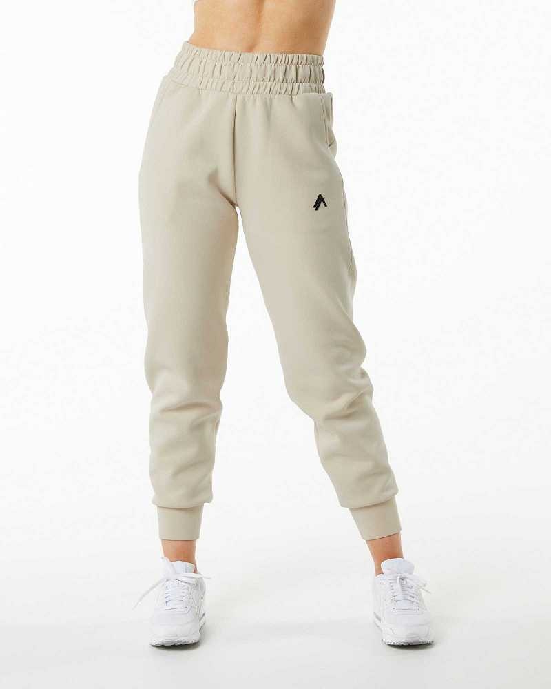 Brown Women's Alphalete ELMTS Cuffed Jogger | UAE-792150