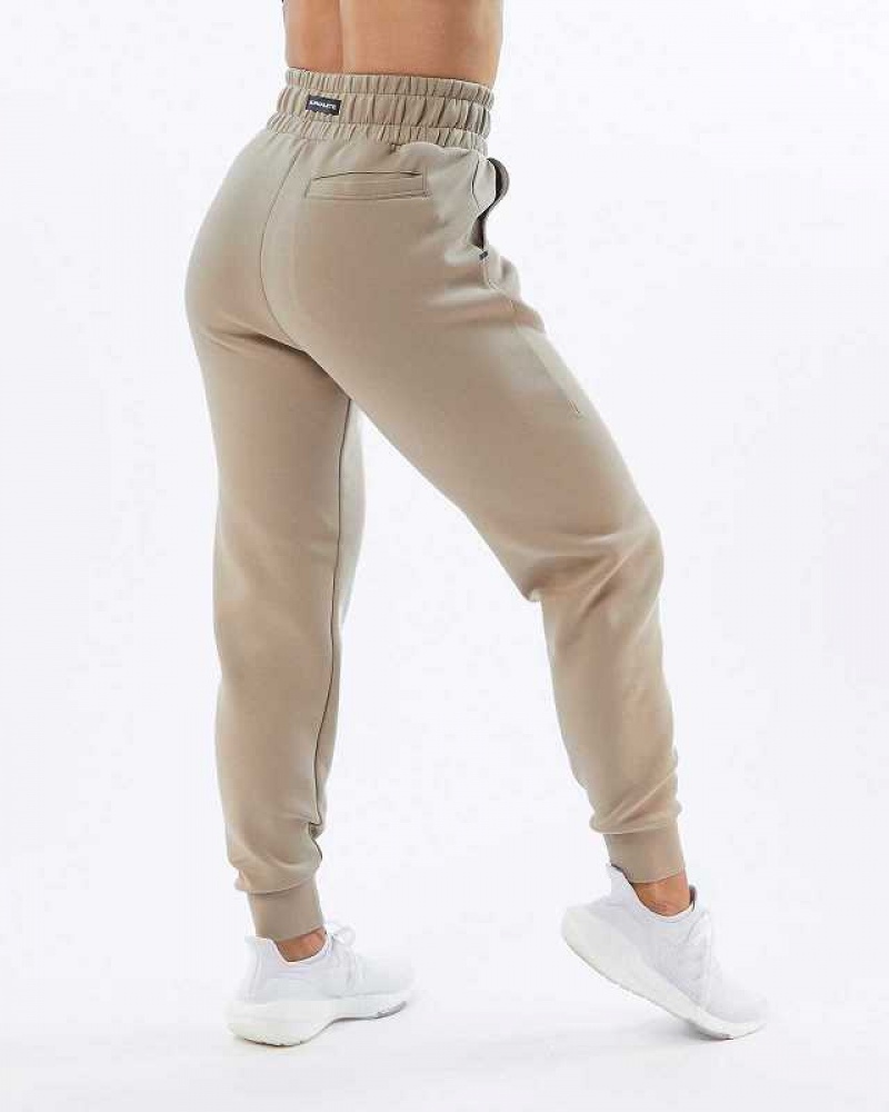 Brown Women's Alphalete ELMTS Cuffed Jogger | UAE-381479