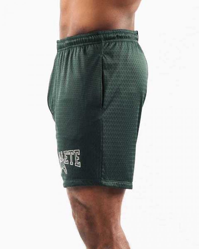 Dark Green Men's Alphalete Wolf Head Mesh 6