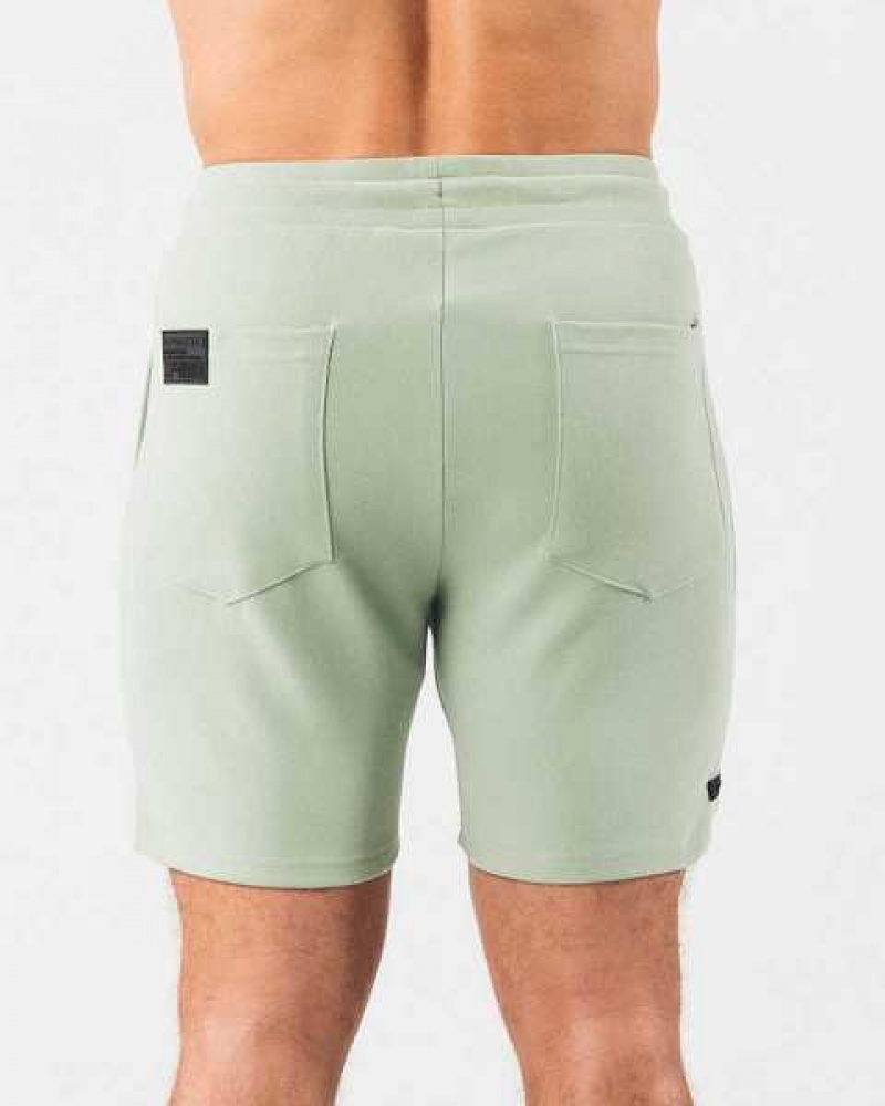 Green Men's Alphalete Identity 6” Shorts | UAE-043589