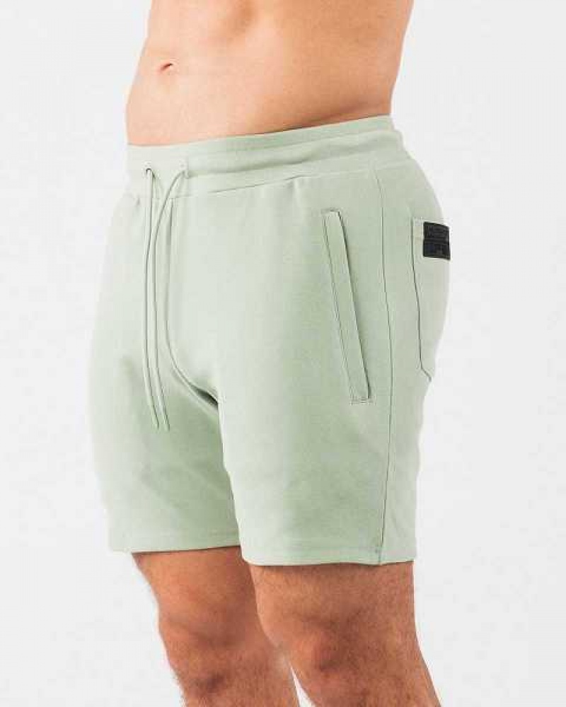 Green Men's Alphalete Identity 6” Shorts | UAE-043589